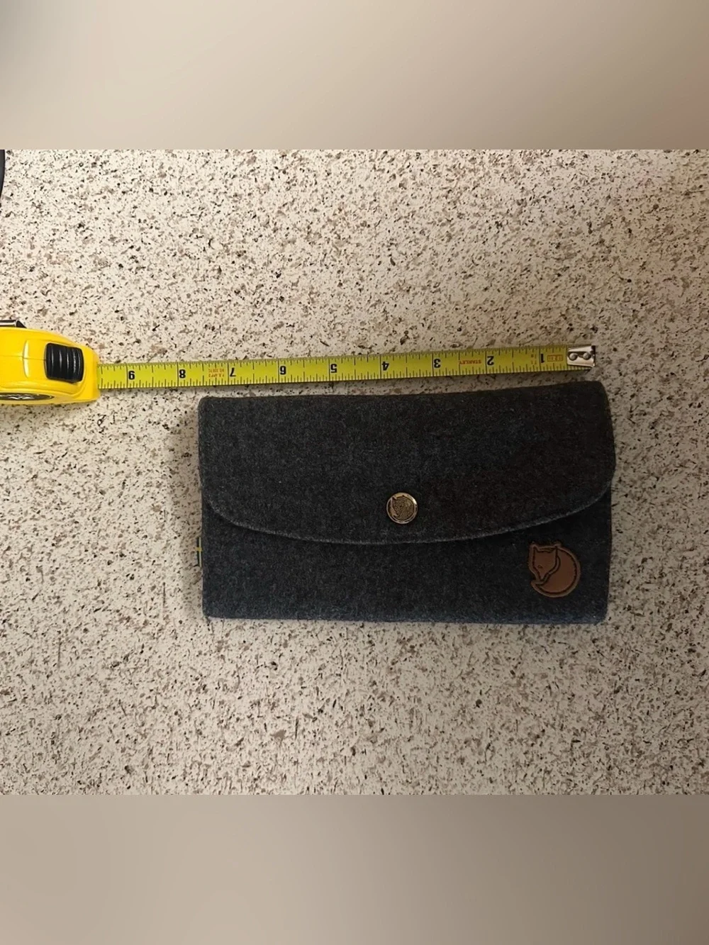 Fjällräven Norrvåge Travel Wallet Wool Fabric, Gray Fjallraven Norravge 4x7.5 in